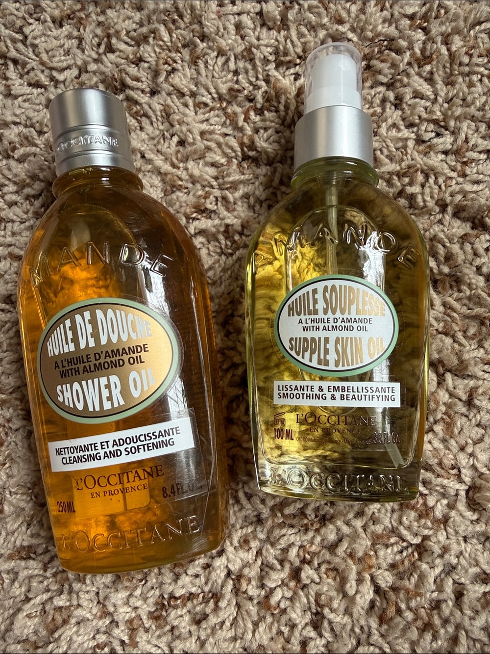 L'Occitane Almond Shower Oil & body oil duo